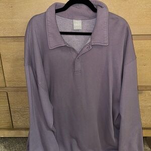 TNA Cozy boyfriend Polo sweatshirt